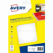 AVERY Lot de 5 32 étiquettes multi-usages blanches, format 80 x 140 mm (16 feuilles / cdt) - 5014702026812