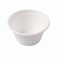 Bol bagasse blanche 360cc Ø11,6x6,3cm - par 500
