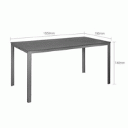 Bolero Valletta Gris Table grillagée pour l'extérieur 1560mm - 5050984793745 Bolero Valletta Gris Table grillagée pour l'extérieur 1560mm - 5050984793745