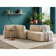 Canapé modulable design Cross avec dossier courbe