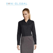 Chemise femme manches longues en coton - coupe cintrée, poignets ajustables - BUSINESS SOL'S_0