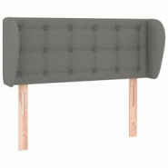Décoshop26 - Tête de lit accessoire couchage chambre à coucher meuble avec rebord latéral 93 x 23 x 78/88 cm tissu gris foncé TDL0204847 - gris 3 Décoshop26 - Tête de lit accessoire couchage chambre à coucher meuble avec rebord latéral 93 x 23 x 78/88 cm tissu gris foncé TDL0204847 - gris 3