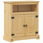Helloshop26 - Armoire de salle de bain Corona 70 x 33 x 80 cm grand rangement style rustique en bois de pin massif miel 02_0057605 - 3000240129940