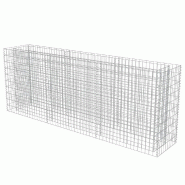 Helloshop26 - Jardinière lit surélevé plantes fleurs jardin à gabion acier galvanisé 270 x 50 x 100 cm 02_0001290 - 3000076601535