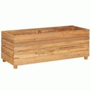 Helloshop26 - Lit surélevé jardinière 100 x 40 x 38 cm bois de teck recyclé et acier 02_0000895 - 3000072301538 Helloshop26 - Lit surélevé jardinière 100 x 40 x 38 cm bois de teck recyclé et acier 02_0000895 - 3000072301538