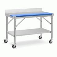 Helloshop26 - Table de travail acier inoxydable planche à découper : plastique - 120 x 70 cm - dosseret - capacité de 200 kg 14_0005119 - 30002292 Helloshop26 - Table de travail acier inoxydable planche à découper : plastique - 120 x 70 cm - dosseret - capacité de 200 kg 14_0005119 - 30002292