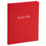 Livre d'Or 17x22 cm, 96 pages, coloris rouge - 3370440201136