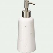Neoules - distributeur de savon - alinea - en céramique mouchetée - blanc ventoux