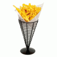 Panier à frites en acier noir Ø12,8x22,5cm