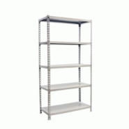 PROREGAL Étagère pour charges lourdes METAL SHARK | HxLxP 180x90x50cm | Charge du compartiment 180kg | Blanc - gris métal PR_RS3-17 PROREGAL Étagère pour charges lourdes METAL SHARK | HxLxP 180x90x50cm | Charge du compartiment 180kg | Blanc - gris métal PR_RS3-17