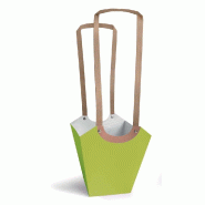Sac intérieur plastifié kraft vert 6,5x6,5x13cm - par 10