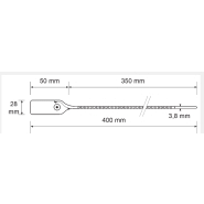 Scellé PP à tige crantée ronde - Longueur 230 mm - Tige Ø3.5 mm - Vert_0