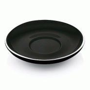 Soucoupe cappuccino noir bord blanc pour 4998020 ITALIA BLACK lot de 6 - Was Germany - porcelaine 4044925165044_0