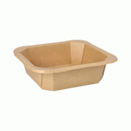 Starpak 100 boîtes à lunch, carton carré 750 ml 4,7 cm x 16,2 cm x 16,2 cm brun - marron en carton 37016