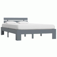 VidaXL Cadre de lit sans matelas gris bois de pin massif 120x200 cm Modèle Zervior - 283168