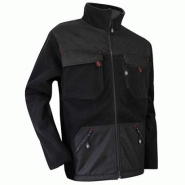 Blouson polaire double face membrane imper-respirante - gamme dynamics - beton - gris nuit-noir - 2074 - lma lebeurre - fixtout