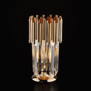 Bonetti Illumina Ravel Lampe de table en fer doré et strass 1 lumière H.30 d.16 BL268-LT-OR - doré 8050713218065