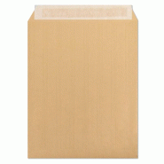 Clairefontaine Boîte de 125 pochettes kraft Adour 260x330/24, 90 g/m², adhésive avec bande - 3329680775402