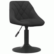 Décoshop26 - Chaise de bar x1 chaise haute avec coutures losange en velours et acier noir DEC029535 - noir 3000257423840