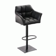 Décoshop26 - Tabouret de bar chaise haute de comptoir couture carrées assise en PVC noir cadre en métal noir 10_0004673 - noir 3000252227450 Décoshop26 - Tabouret de bar chaise haute de comptoir couture carrées assise en PVC noir cadre en métal noir 10_0004673 - noir 3000252227450