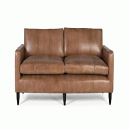 GINER Y COLOMER SL Canapé 3 places Furex en cuir 85 cm x 220 cm x 88 cm - marron fourrure 2214