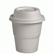 Gobelet boissons chaudes décor Aztèque bagasse blanche 23,5cl - par 1000
