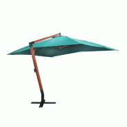 Helloshop26 - Parasol grand d'extérieur flottant 300 x 400 cm vert 02_0008677 - vert Bois massif 3000462647765
