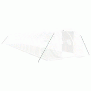 Helloshop26 - Serre tente abri plante fleur légumes avec cadre en acier 48 m² 16 x 3 x 2 m blanc 02_0044597 - 3000220228083 Helloshop26 - Serre tente abri plante fleur légumes avec cadre en acier 48 m² 16 x 3 x 2 m blanc 02_0044597 - 3000220228083