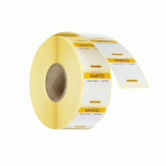 ITALCONCEPT Étiquettes de sécurité journalières, multi-usages, faciles retirer , HENDI, Jaune, 1000 u., 25x25x(H)mm - 8711369850817