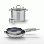 Lot Poêles 28/32 cm & Faitouts 12/26 cm Elo Profi Therm Platinum - gris inox 3176239953022