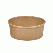 Nvase ECOLOMIQUE - 50 Pcs - Saladier en carton kraft "Buckaty" - 750 ml, Ø14,2 cm, Hauteur: 6,8 cm - marron en carton NVS210PC755K