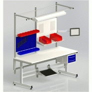 Poste de travail réglable en hauteur de 700 à 1050 mm