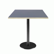 RestooTab - Table Rome 70x70cm bleu fes fenix chants couleur bois - bleu Bois manufacturé TB-ROM-7070M-BL.FES-BOI