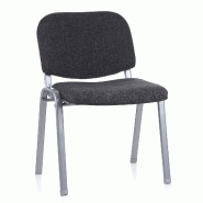 Siège de conférence / Siège invité XT 600, anthracite/argent hjh OFFICE - noir polyester 704120