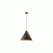Suspension en métal thermolaqué et aluminium, série 10S48408, coloris gris métallisé et marron, douille E27 - Perenz - multicolore 8408 GR