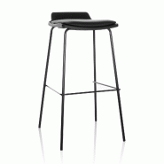Tabouret de bar LONSO 10 revêtement d'assise en similicuir noir hjh OFFICE - noir plastique 729457 Tabouret de bar LONSO 10 revêtement d'assise en similicuir noir hjh OFFICE - noir plastique 729457