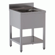 Vaiotec Meuble sous-évier TOPLINE / 1 bac, 800 x 700 mm - inox 10447