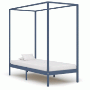 VidaXL Cadre de lit à baldaquin sans matelas bois massif 100x200 cm Modèle Hermoniax - 283275
