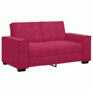 VidaXL Canapé à 2 places Rouge bordeaux 160x78x84 cm Velours Modèle AbriRivage 57 - 8721158689238
