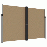 VidaXL Auvent latéral rétractable taupe 220x1200 cm Modèle Atlas Balcon Élite - 4004874