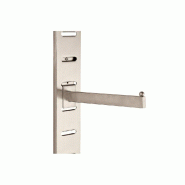 Bras droit nickel brossé - 30cm pour fond rainuré - 31x13mm - Acier