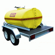 Ensemble cuve ovale PFV nue 1 000 litres sur remorque routière - Pour eau, engrais - CEMO - 9649 Ensemble cuve ovale PFV nue 1 000 litres sur remorque routière - Pour eau, engrais - CEMO - 9649