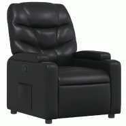 Fauteuil inclinable en similicuir noir Modèle Yorelisse - 372465
