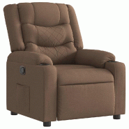 Fauteuil inclinable Marron Tissu Modèle Elvella - 4019923