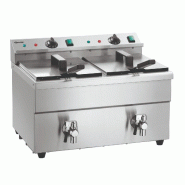 Friteuse électrique à induction - 2 cuves - 2 x 8 L - avec robinet de vidange - 165119 | Bartscher