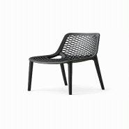 Gasfrit – Chaise empilable en résine avec fibre de verre pour extérieur et jardin, bar, restaurant ou cuisine – Design moderne – Noir - noir G Gasfrit – Chaise empilable en résine avec fibre de verre pour extérieur et jardin, bar, restaurant ou cuisine – Design moderne – Noir - noir G