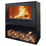 GODIN poêle à bois panoramique 411203peintanthracite - 411203peintanthracite