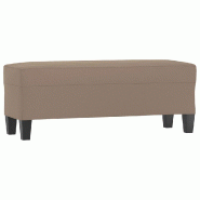 Helloshop26 - Banc banquette 100 x 35 x 41 cm tissu microfibre taupe - polyester 3000588647762