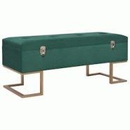 Helloshop26 - Banc banquette avec compartiment de rangement 105 cm velours vert 02_0010732 - 3000590282722 Helloshop26 - Banc banquette avec compartiment de rangement 105 cm velours vert 02_0010732 - 3000590282722
