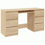 Helloshop26 - Bureau table poste de travail meuble d'ordinateur informatique étude chêne sonoma 140 x 50 x 77 cm bois d'ingénierie 02_0023656 - 300 Helloshop26 - Bureau table poste de travail meuble d'ordinateur informatique étude chêne sonoma 140 x 50 x 77 cm bois d'ingénierie 02_0023656 - 300